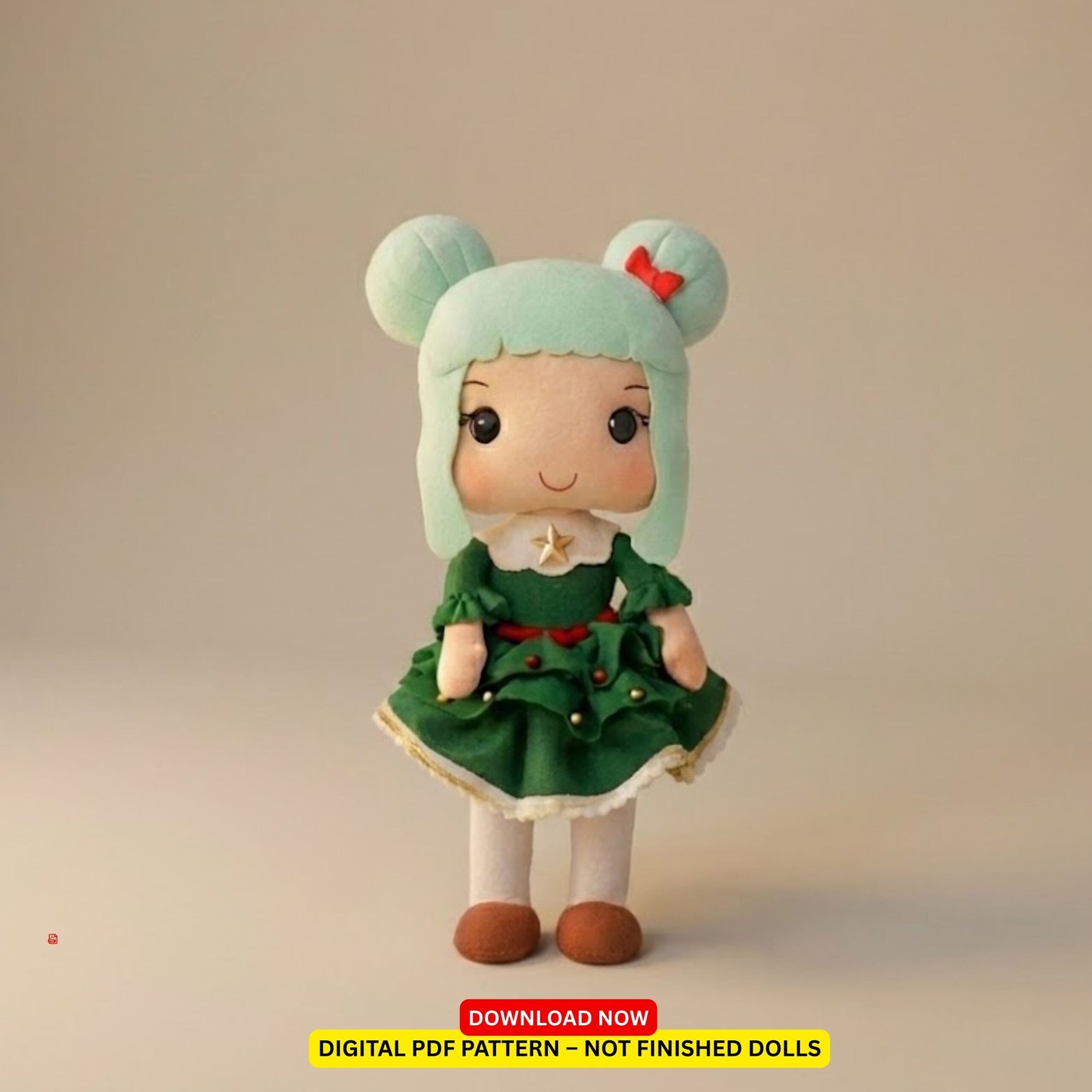 Christmas Tree Felt Doll Pattern – Holiday Magic in Every Stitch - Image 2