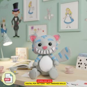 Cheshire Cat Felt Pattern – Smile Plush PDF Template