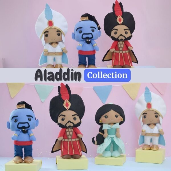 Alladin Jasmine Genie Jafar felt plush pattern bundle