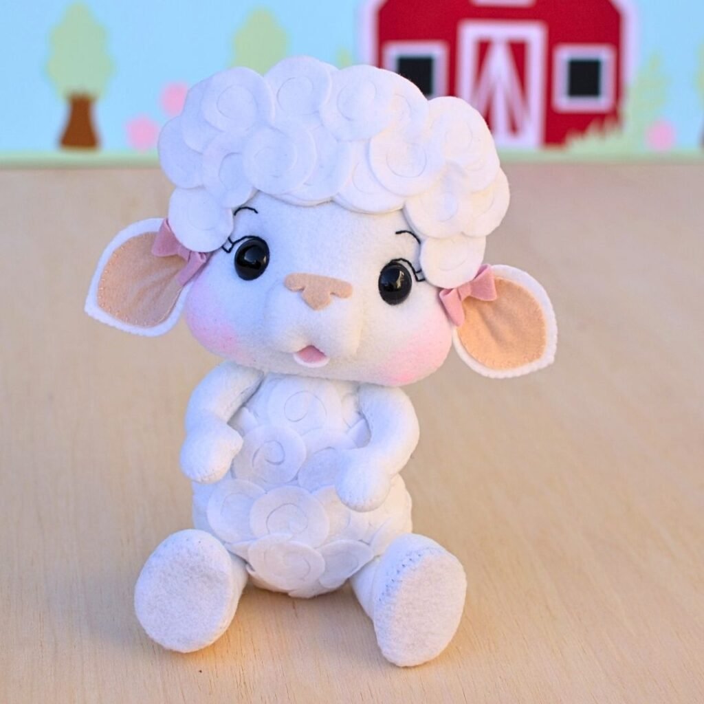 Sheep plush felt pattern PDF