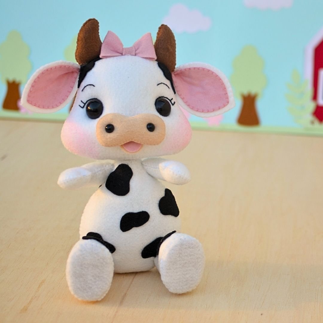 Cow plush felt pattern PDF